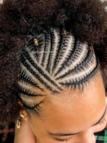 Resultado de tranças e cabelo produzido por Andressa Pacheco