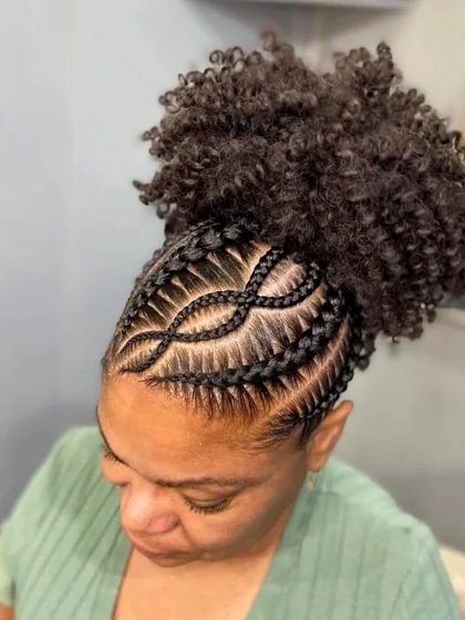 Resultado de tranças e cabelo produzido por Andressa Pacheco