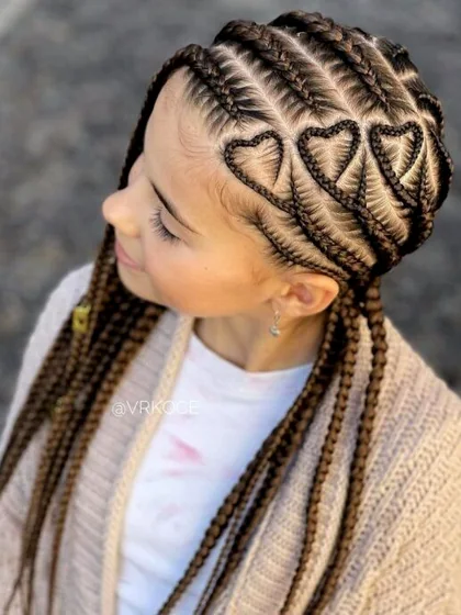 Resultado de tranças e cabelo produzido por Andressa Pacheco
