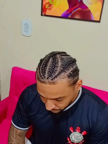 Resultado de tranças e cabelo produzido por Andressa Pacheco