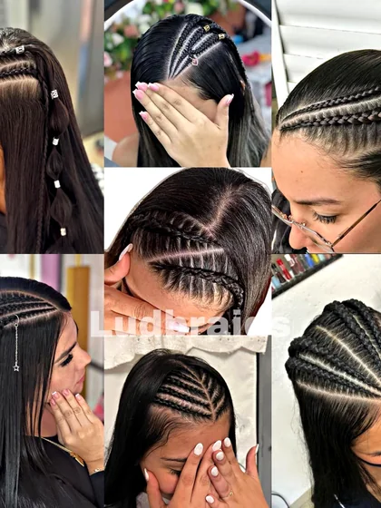 Resultado de tranças e cabelo produzido por Andressa Pacheco