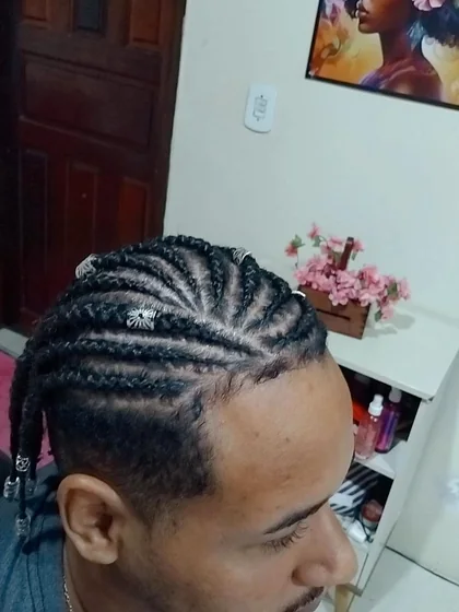 Resultado de tranças e cabelo produzido por Andressa Pacheco