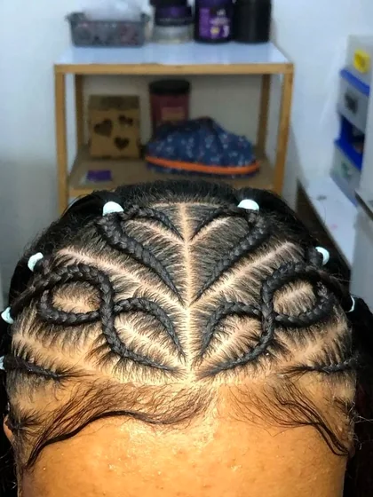 Resultado de tranças e cabelo produzido por Andressa Pacheco